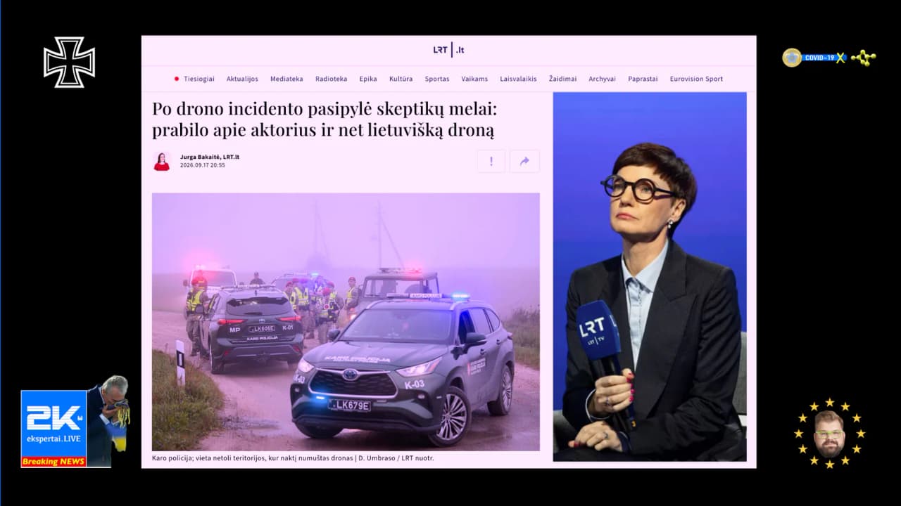 Į istoriją apie droną su sprogmeniu įsijungė sunkioji melo ir propagandos artilerija – LRT FAKTAI