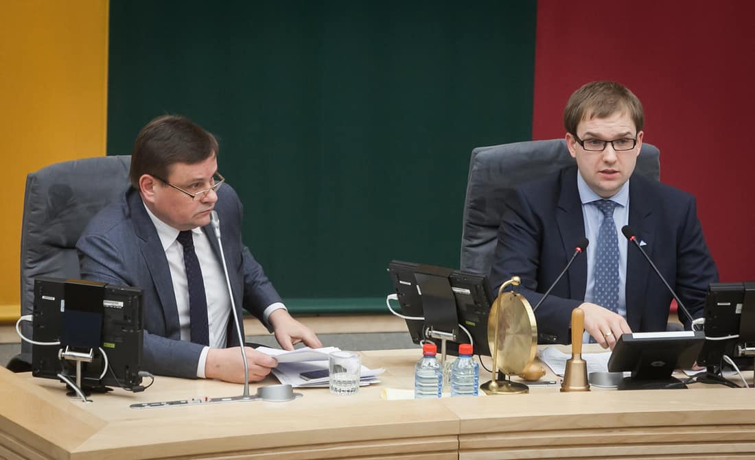 Seimo vadovai: V. Gedvilas ir V. Gapšys. Nuotr. Eltos