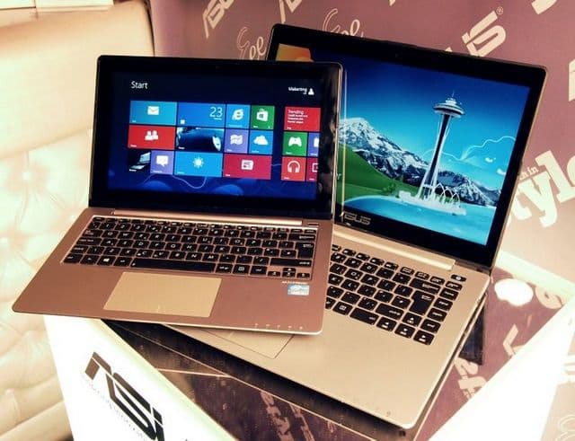 Nešiojamieji kompiuteriai su sensoriniu ekranu „Asus VivoBook“ S200 ir S400