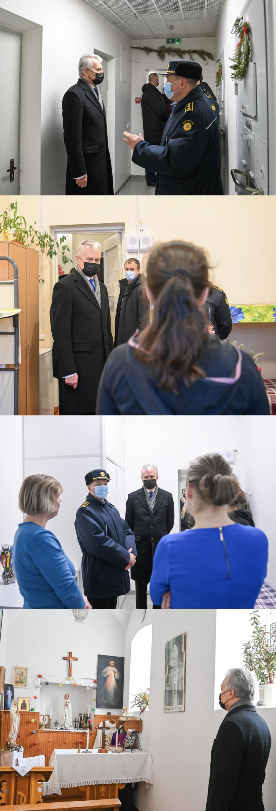 G. Nausėdos viešnagės Panevėžio pataisos namuose akimirkos. Nuotr. prezidentas.lt