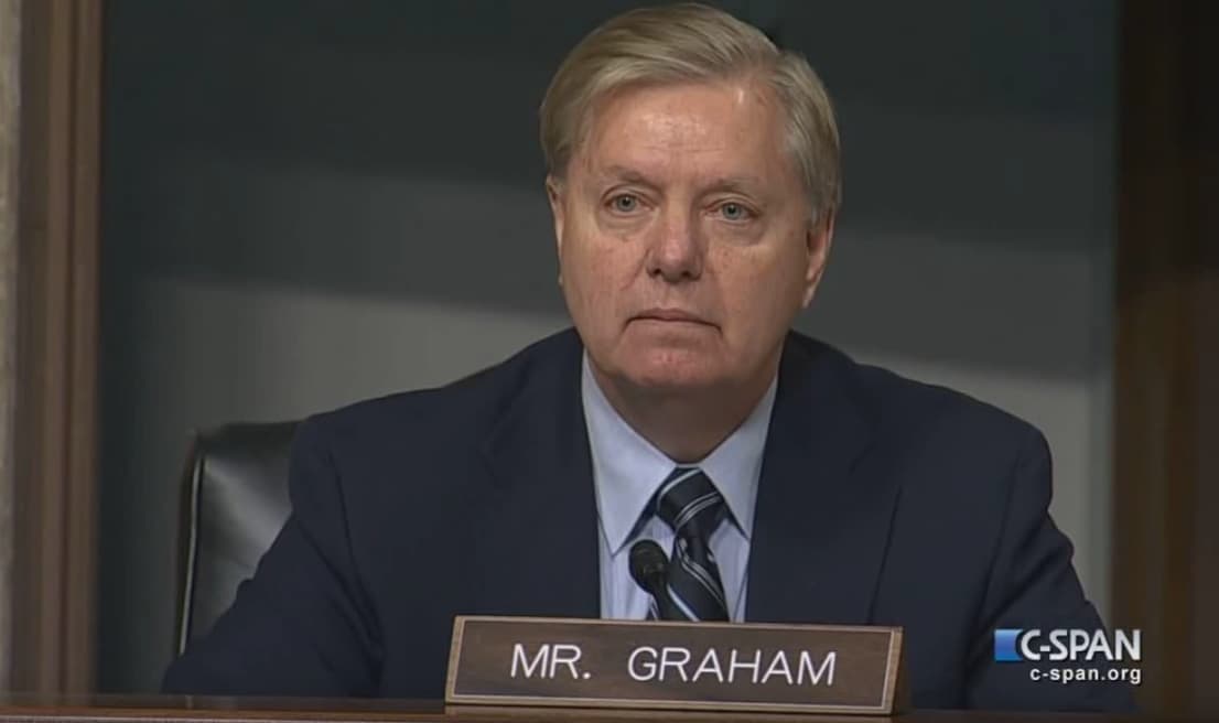 Senatorius Lindsey Grahamas.