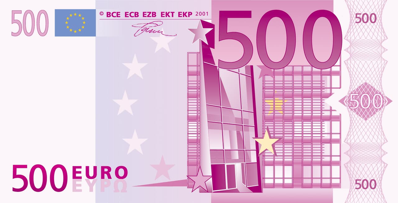 Europos centrinis bankas slapta išima iš apyvartos 500 eurų kupiūras