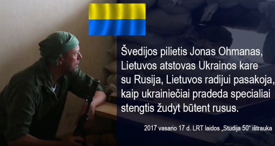 J. Ohmanas nejaučia jokios pagarbos Lietuvos rusams ir ragina juos ką nors daryti su Putino režimu