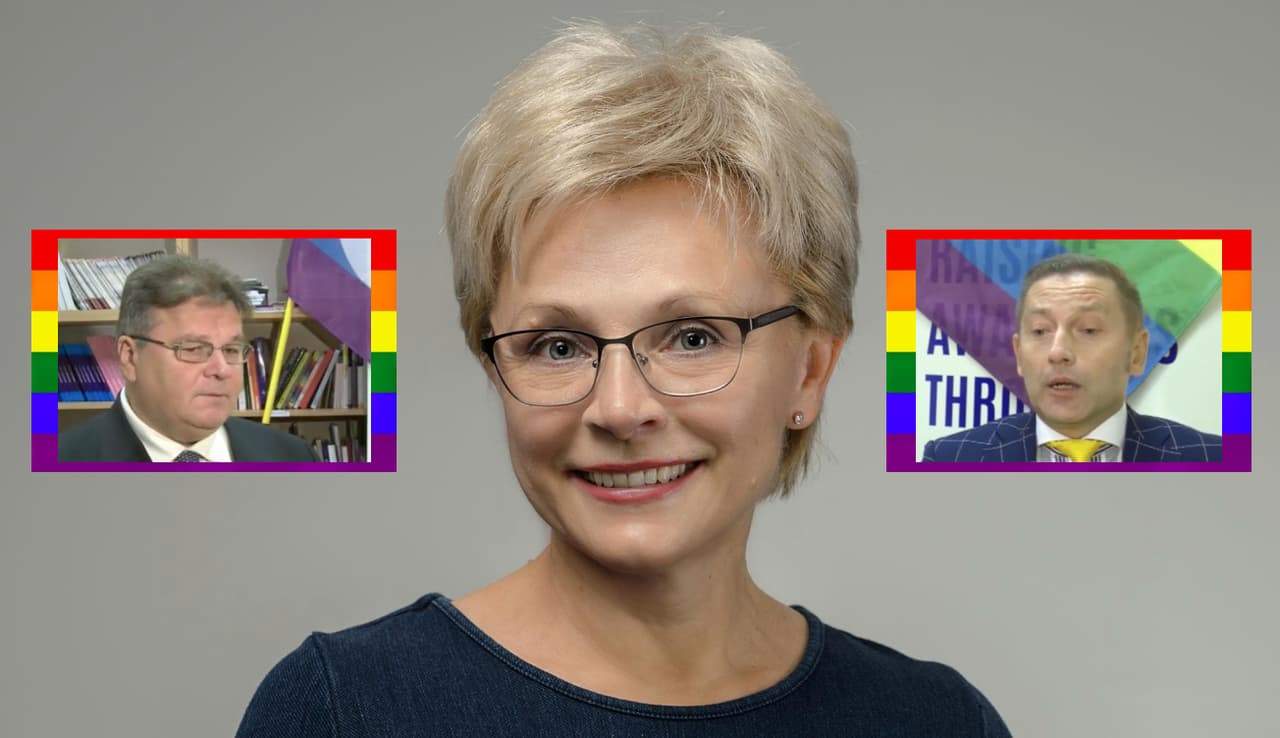 I. Haasė (viruryje), L. Linkevičius (kairėje), V. Simonko (dešinėje).