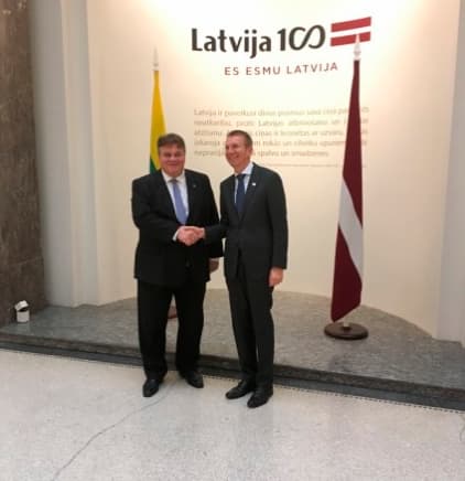 L. Linkevičius Rygoje ypatingą dėmesį skyrė Astravo atominės elektrinės projekto problemai