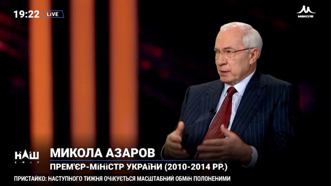 Buvęs Ukrainos premjeras M. Azarovas apie vykusį kruviną persversmą Ukrainoje, naikinamą Donbasą ir kt.