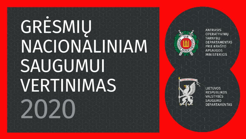 Pristatytas grėsmių Lietuvai vertinimas už 2019 metus: Rusija, Kinija ir vidaus priešai išlieka didžiausia problema