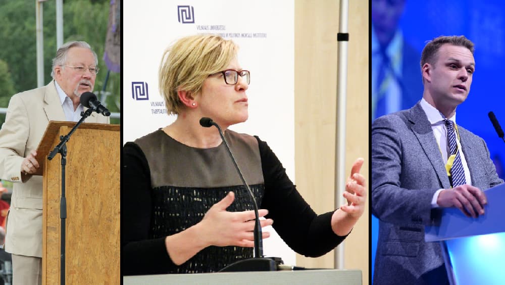 Žmonių partijos lyderiai: Vytautas Landsbergis, Ingrida Šimonytė ir Gabrielius Landsbergis.