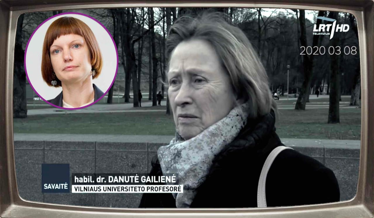 Psichologė Danutė Gailienė, violetiniame apskritime – M. Garbačiauskaitės-Budrienės galvutė.