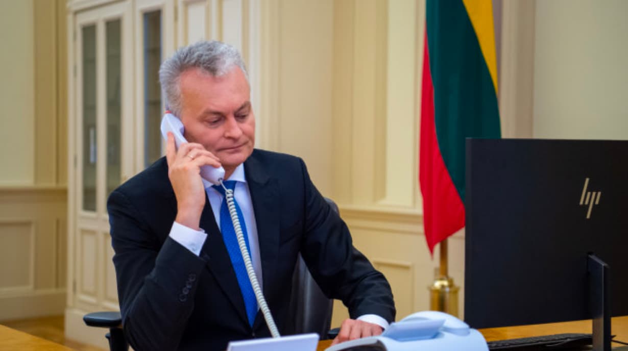 Pokalbio akimirka. Nuotr. prezidentas.lt