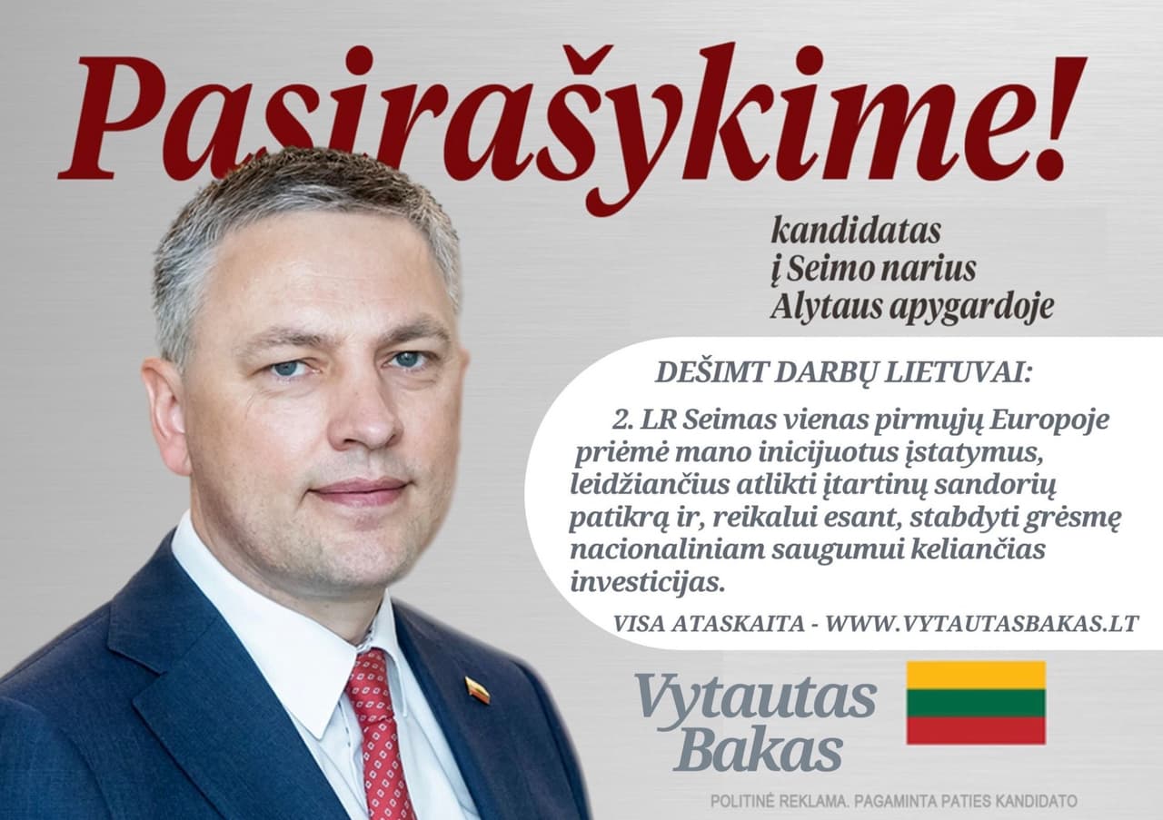 V. Bakas demaskavo valstybę valdančius žaliuosius valstiečius – jie vienija jėgas su oligarchais