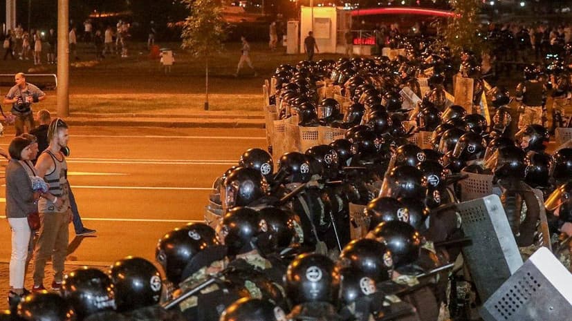 Lietuvos ir Lenkijos lyderių pareiškimas Baltarusijos valdžiai (Minske aidėjo šūviai)