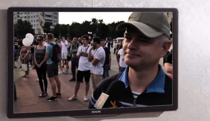 Protestuotojas mitinge išsakė, ko siekia baltarusiai