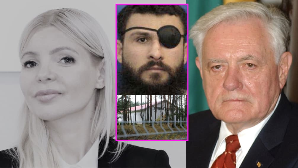 Teisingumo ministro patarėja viešiesiems ryšiams Dalia Milkevičienė (kairėje). Dešinėje - prezidentas Valdas Adamkus.