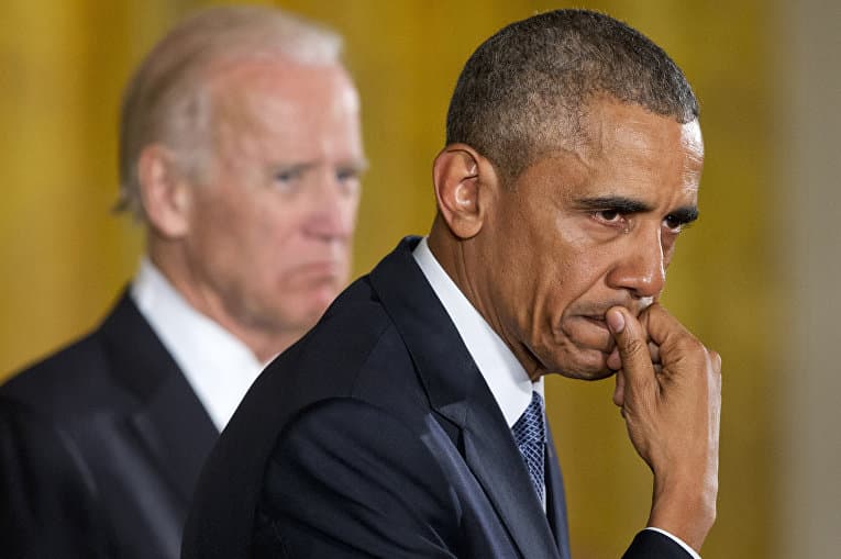 Džo Baidenas (kairėje) ir Barakas Obama.