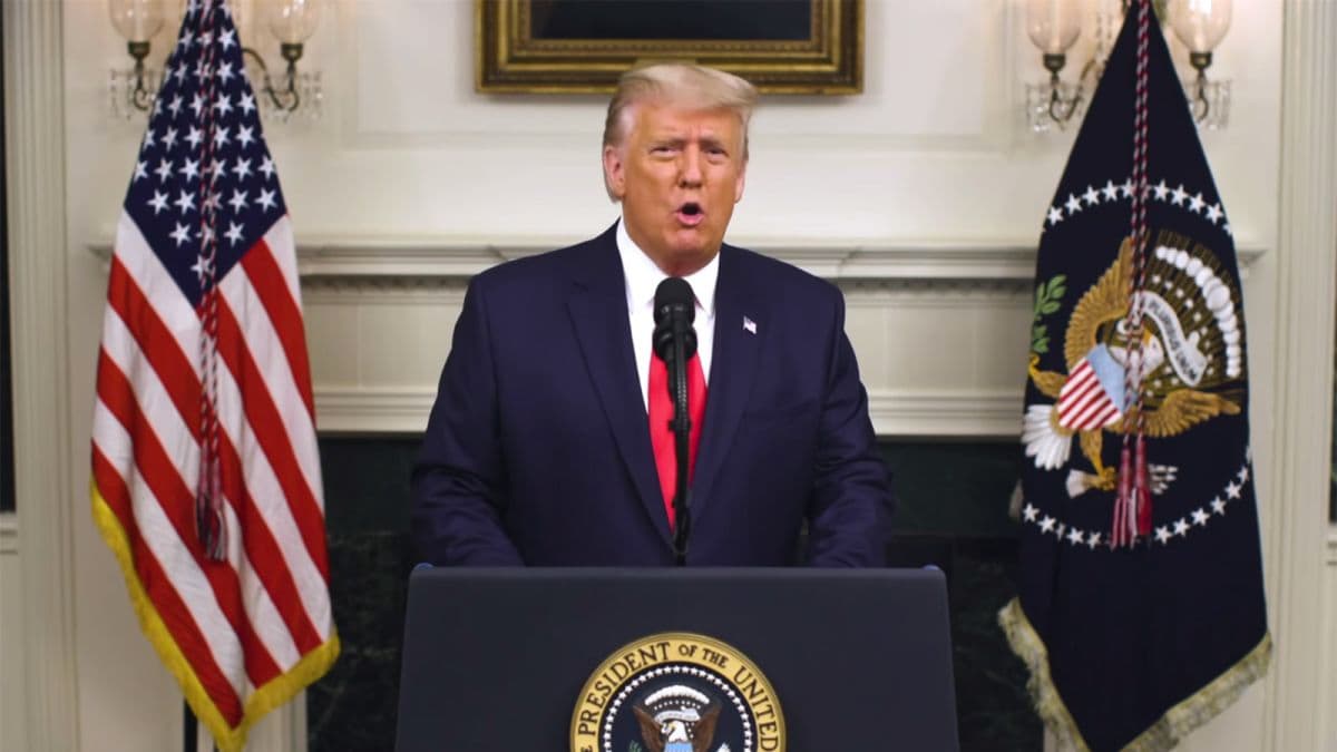 Visa gruodžio 3 d. pasakyta JAV prezidento Donaldo Trampo kalba