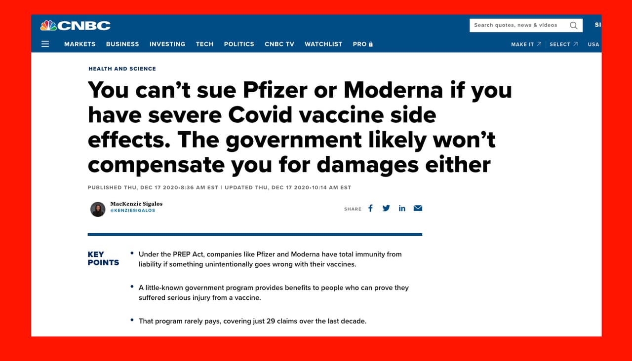 Jei netyčia kas nors nukentėtų nuo „Pfizer“ ar „Moderna“ vakcinų – kaltų nebus, žalos niekas neatlygins
