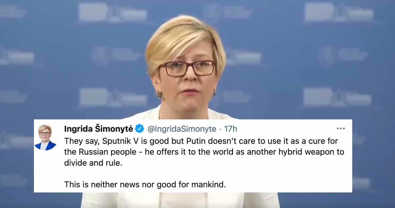 Rusiška vakcina – tai hibridinis ginklas prieš demokratinį pasaulį, V. Putino kėslus demaskavo I. Šimonytė