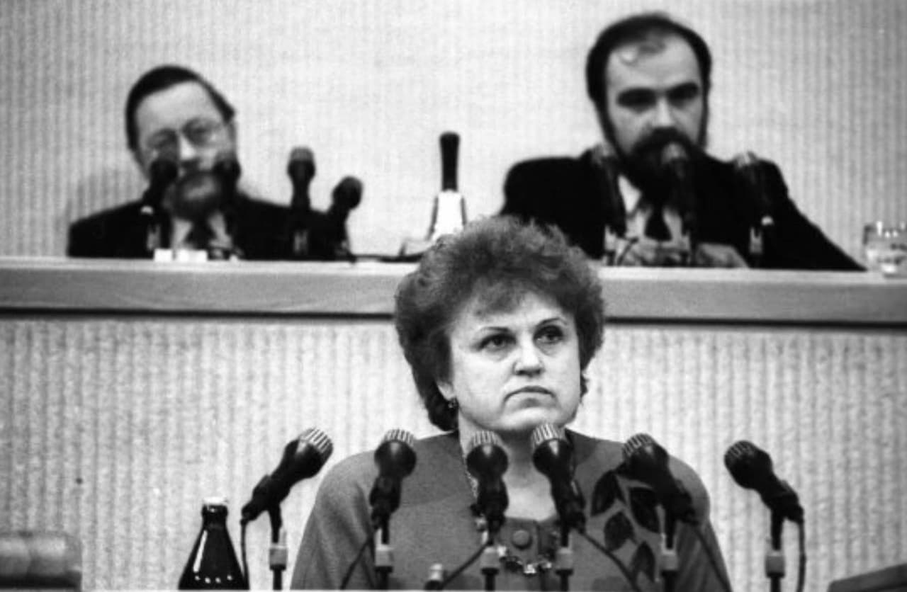1990–1991 m. Lietuvos premjerė Kazimiera Prunckienė.
