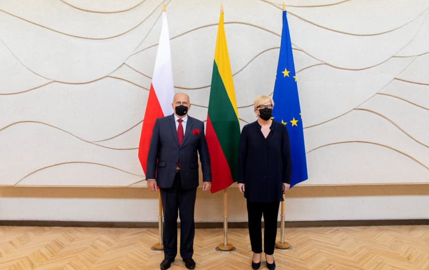 I Šimonytė svečiui iš Lenkijos pranešė, kad Baltarusijos režimas toliau kelia pavojų visai ES