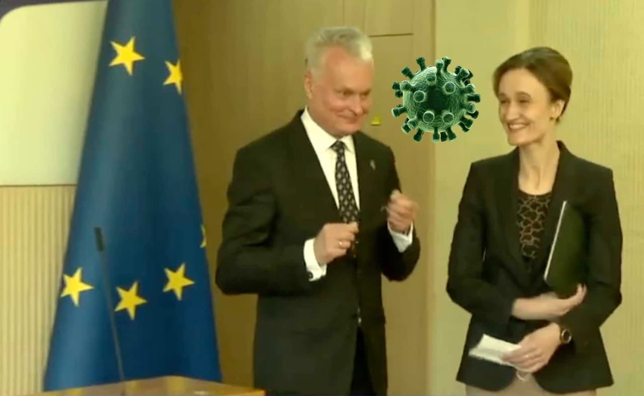 G. Nausėda užsimiršta, kad yra spektaklio dalyvis – Seimo pirmininkei neatkišo savo kumštuko