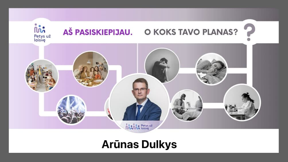 A. Dulkys ir jo naujoji vaizdinė reklama socialiniame tinkle. Nuotr. facebook.com