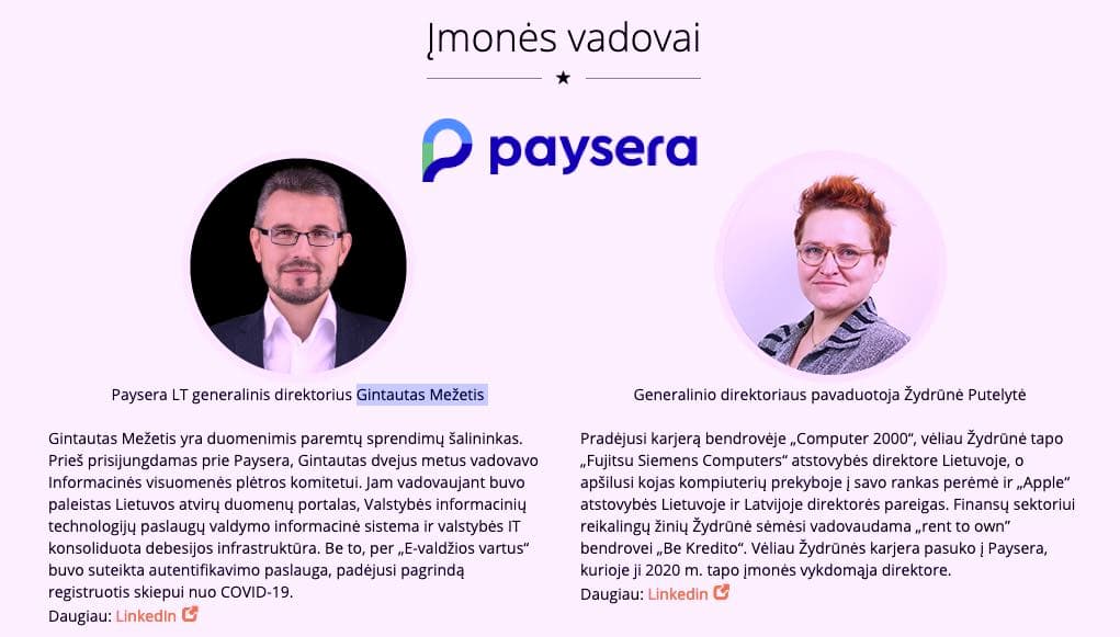 Bankas „Paysera LT“ pranešė, kad VšĮ „Ekspertai.eu“ vykdo neteisėtą veiklą