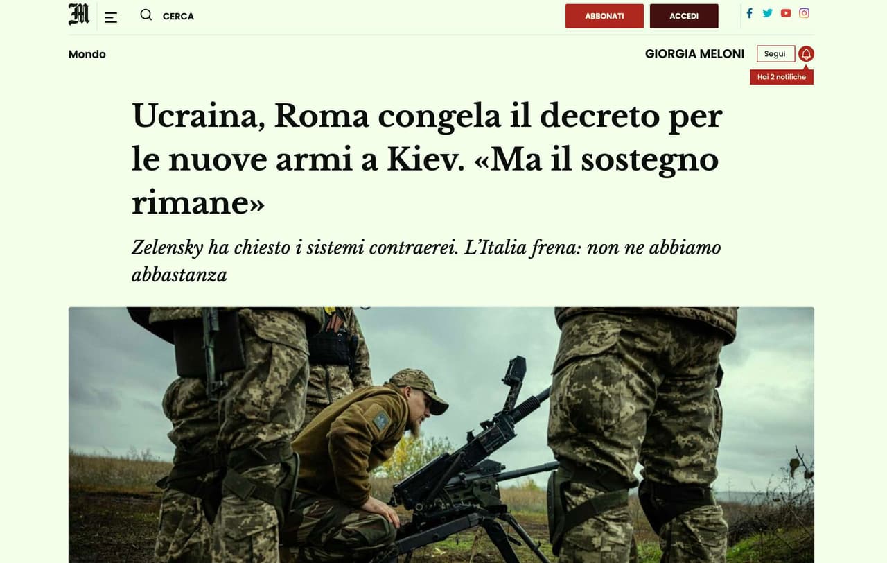 Užfiksuotas nepadorus Italijos elgesys Ukrainos atžvilgiu