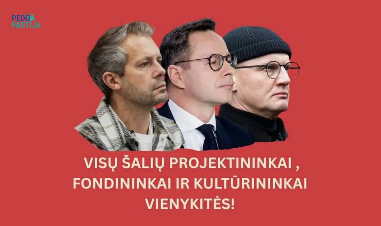 Internautai giria „bolševikinio stiliaus“ plakatą, reklamuojantį Landsbergių partiją