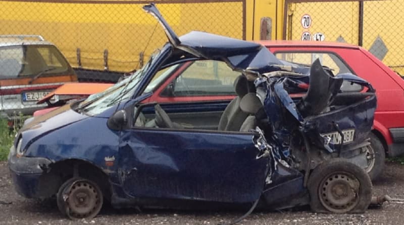 A. Drižiaus automobilis lygiame kelyje buvo stuktelėtas prie pat Vilniaus. Nuotr. E.eu