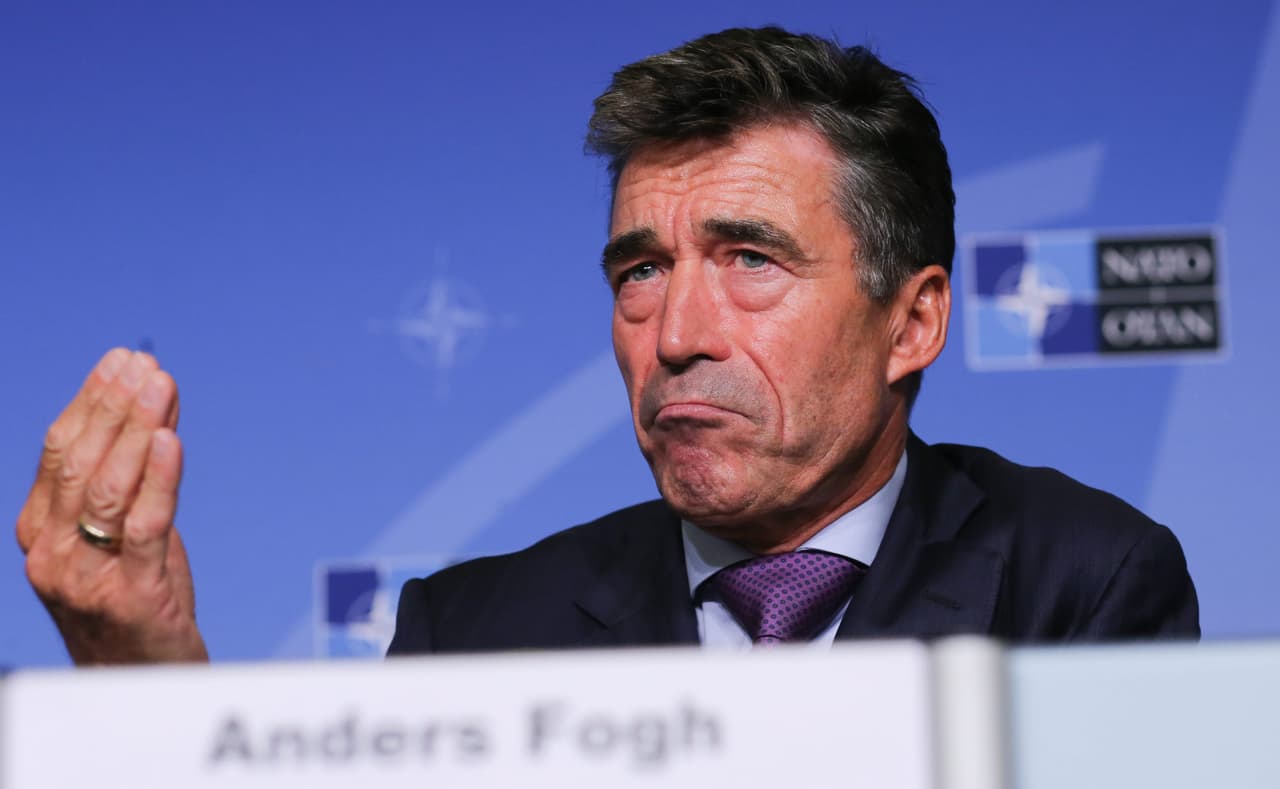 NATO generalinis sekretorius Andersas Foghas Rasmussenas. EPA-Eltos nuotr.