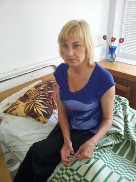 A. Kavaliauskaitė ligoninėje, kur buvo paguldyta šią vasarą po eilinio išpuolio poliklinikoje sutrikus širdies darbui. Nuotr. E.eu