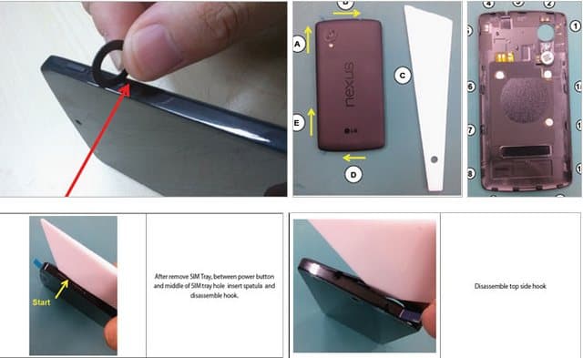 Viskas apie „Google Nexus 5“: paviešinta techninės priežiūros brošiūra