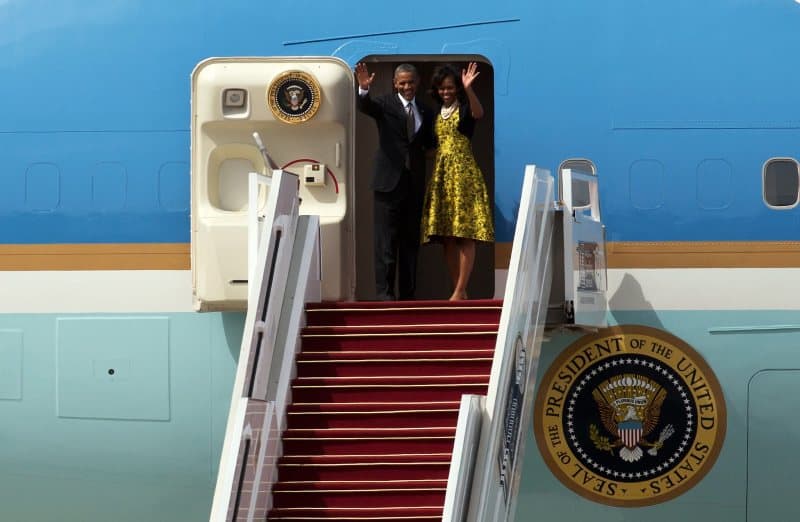 JAV prezidentas Barackas Obama su žmona Michelle. EPA-ELTA nuotr.